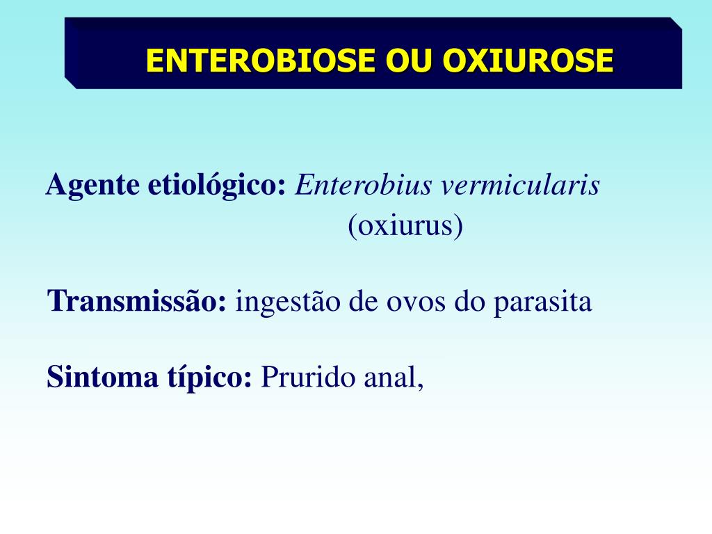enterobius vermicularis transmissao