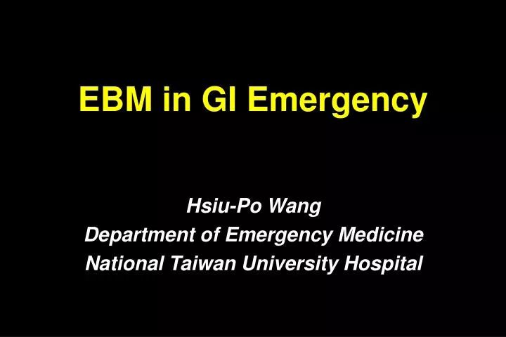 ebm in gi emergency n.