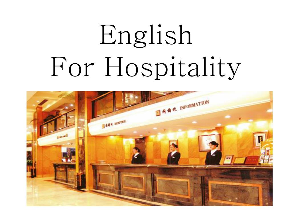 PPT - English For Hospitality PowerPoint Presentation, free