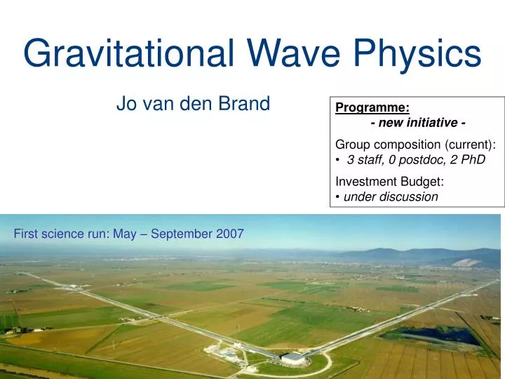 gravitational wave physics n.