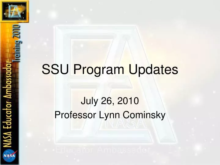 ssu program updates n.