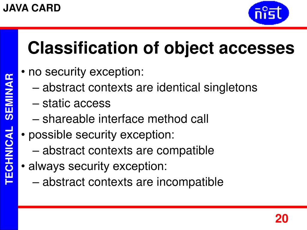 Objects and Java Seminar: Exceptions