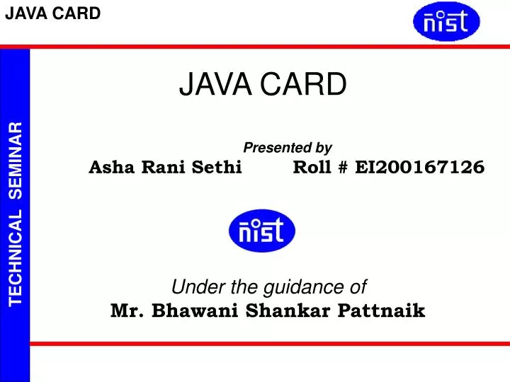 PPT - JAVA CARD PowerPoint Presentation, free download - ID:5156835