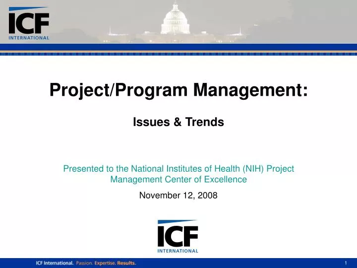 PPT - Project/Program Management: Issues & Trends PowerPoint ...