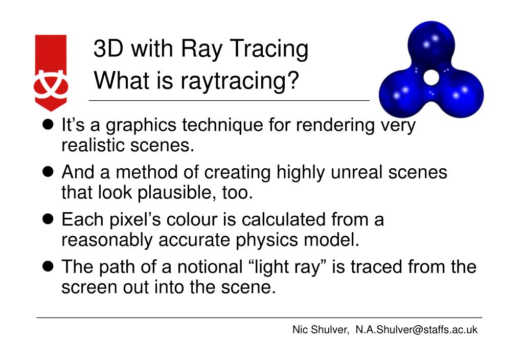 An Overview of the Ray-Tracing Rendering Technique