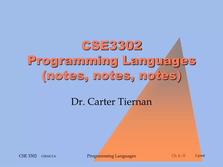 cse3302 programming languages notes notes notes n.
