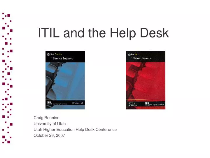 Ppt Itil And The Help Desk Powerpoint Presentation Free