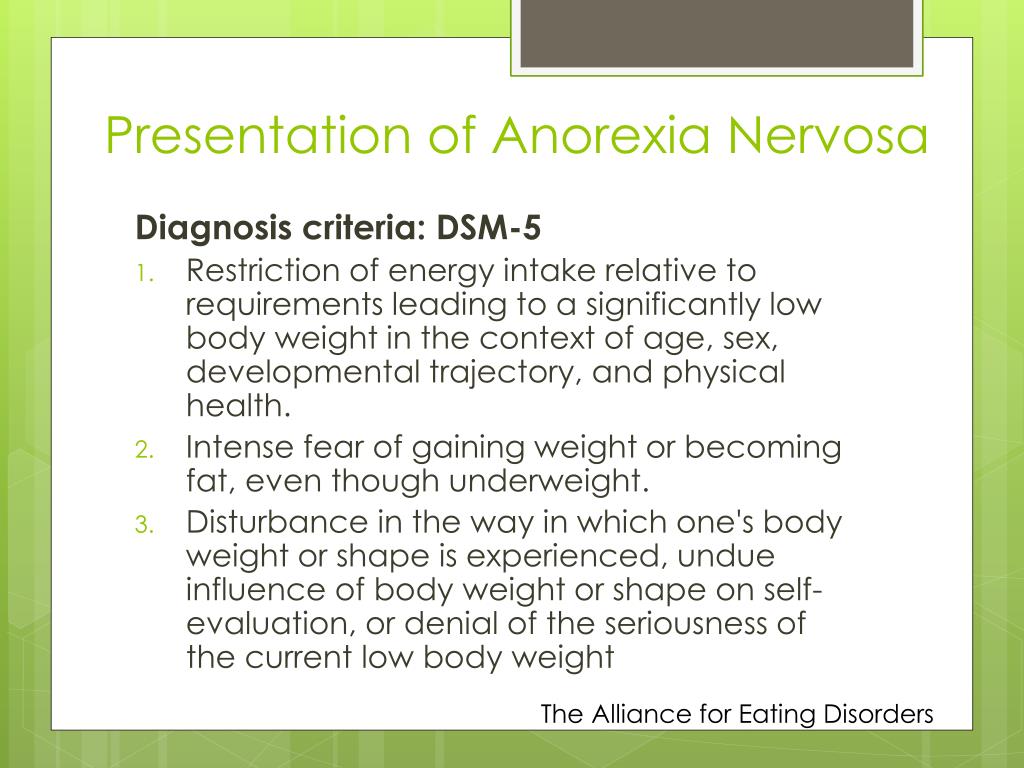 anorexia nervosa case study ppt