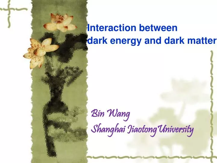 interaction between dark energy and dark matter n.