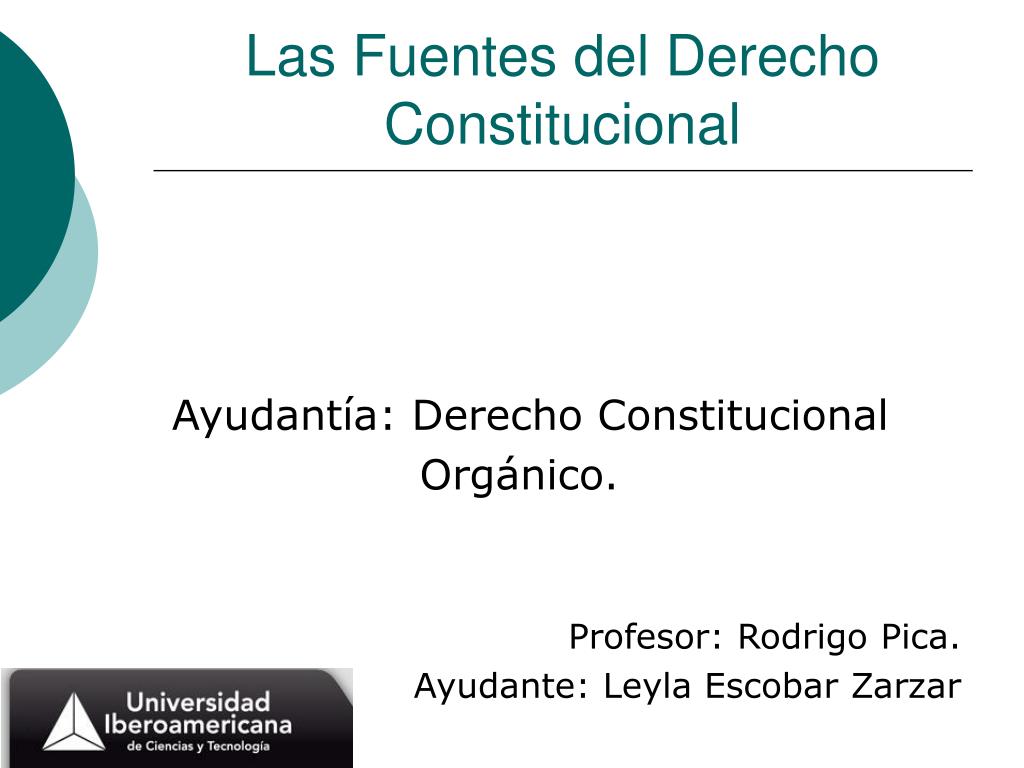Vicio Transeúnte Equipo de juegos PPT - Las Fuentes del Derecho Constitucional PowerPoint Presentation -  ID:5158994