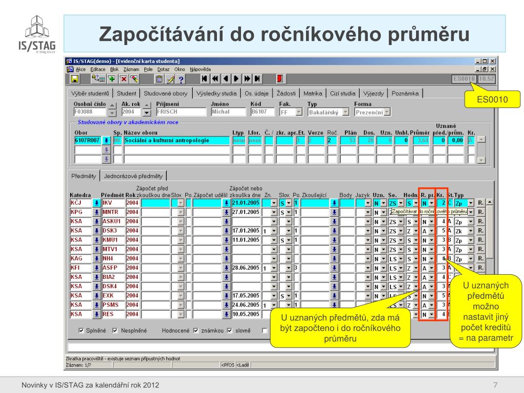 PPT - Novinky v IS/STAG za kalendářní rok 2012 PowerPoint Presentation -  ID:5160159