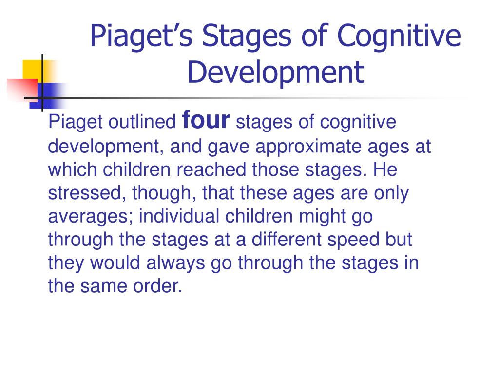 PPT - Piaget’s Theory of cognitive Development PowerPoint Presentation ...