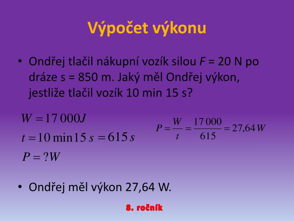 Ppt Prace Vykon Energie Powerpoint Presentation Free Download Id 5160293