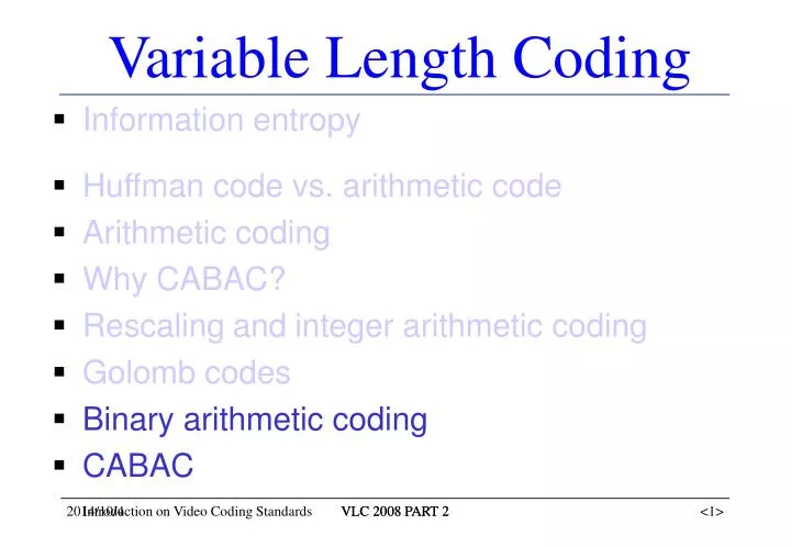 what is variable code length