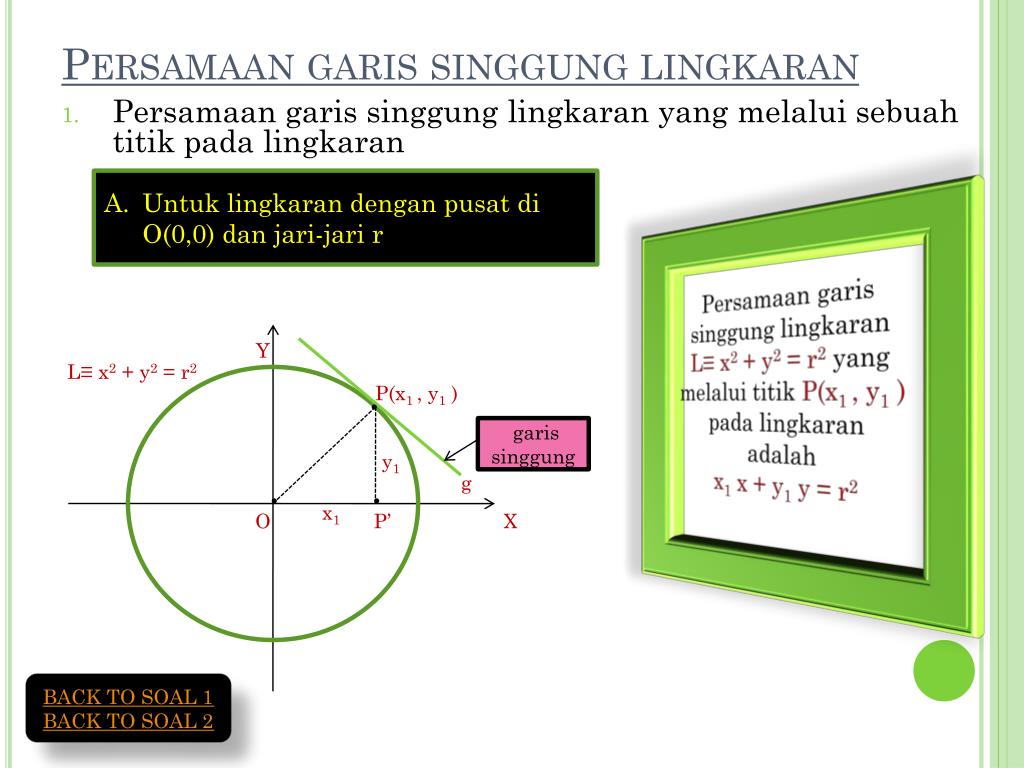 Contoh Soal Garis Singgung Lingkaran