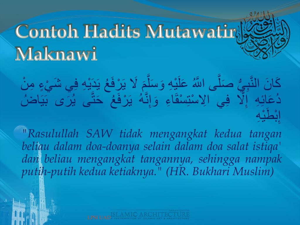 Contoh Hadits Mutawatir - Judul Soal