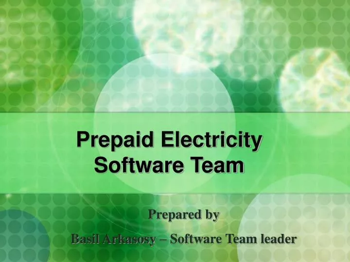 prepaid electricity software team n.