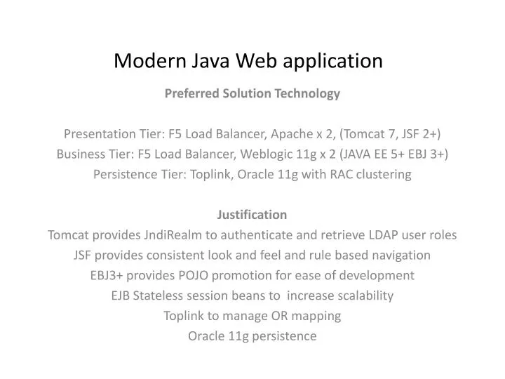 PPT - Modern Java Web application PowerPoint Presentation, free ...