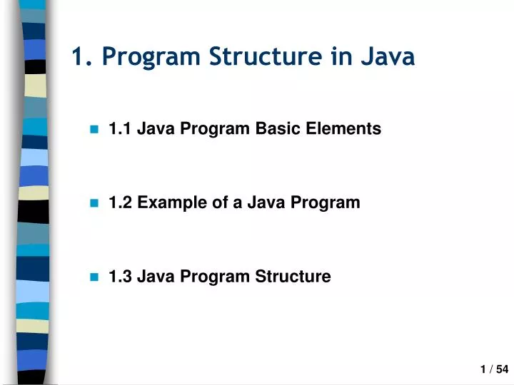 PPT - 1. Program Structure in Java PowerPoint Presentation ...