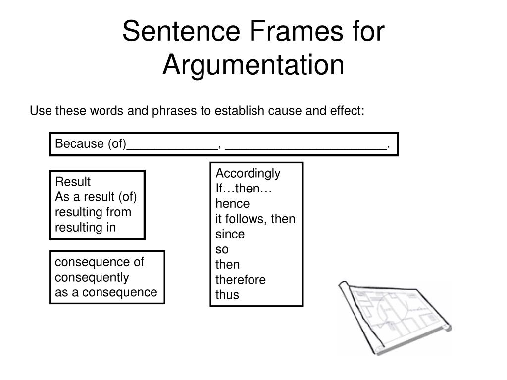 argumentative sentence frames