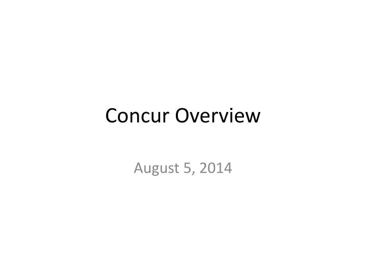 concur overview n.