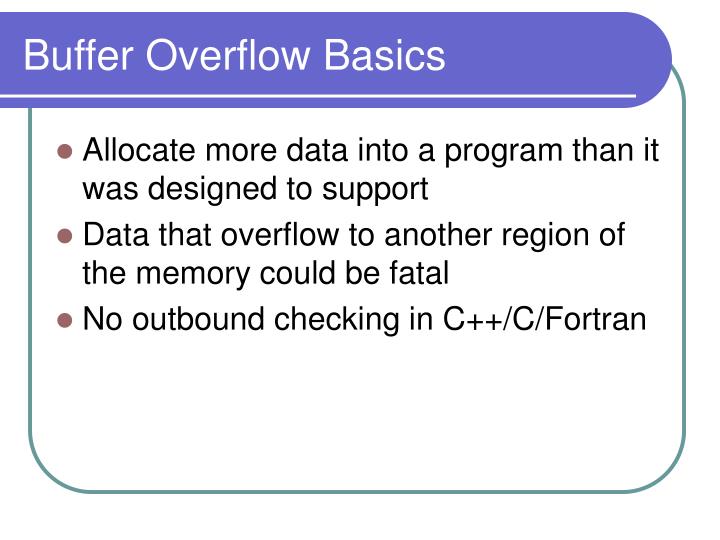 PPT - Buffer Overflow PowerPoint Presentation - ID:5167222