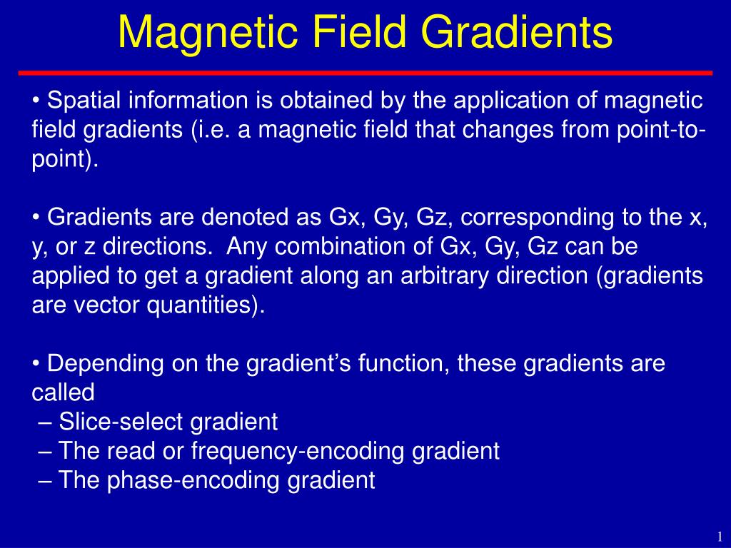 PPT - Magnetic Field Gradients PowerPoint Presentation, free download -  ID:5167386