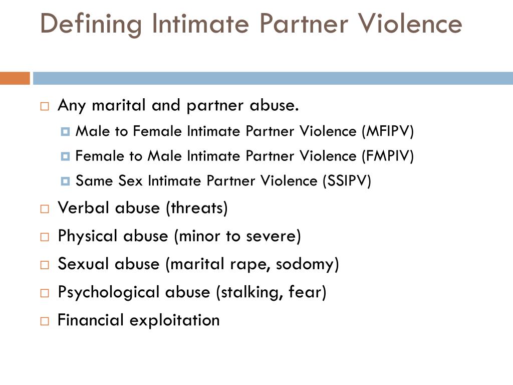 a literature review of intimate partner violence and its classifications