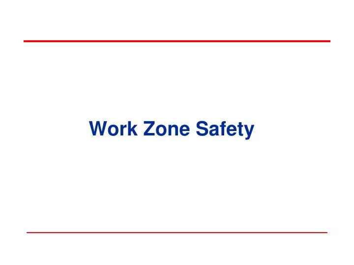 work zone safety n.