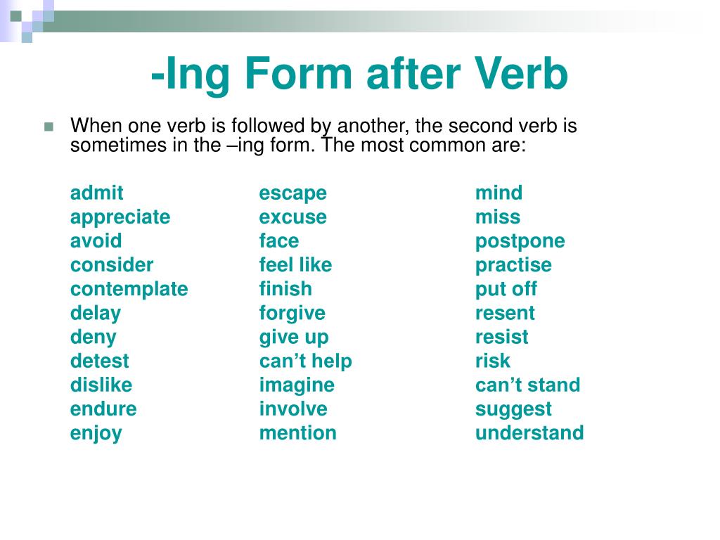 To Infinitive Or Ing Form 89 