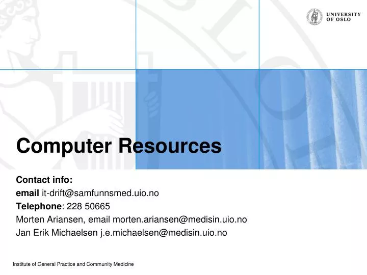 PPT Computer Resources PowerPoint Presentation, free download ID5169891