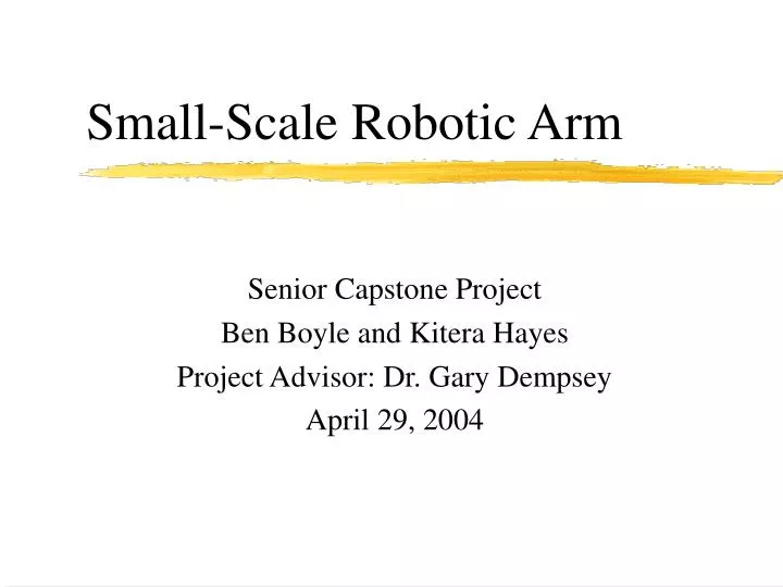 small scale robotic arm n.