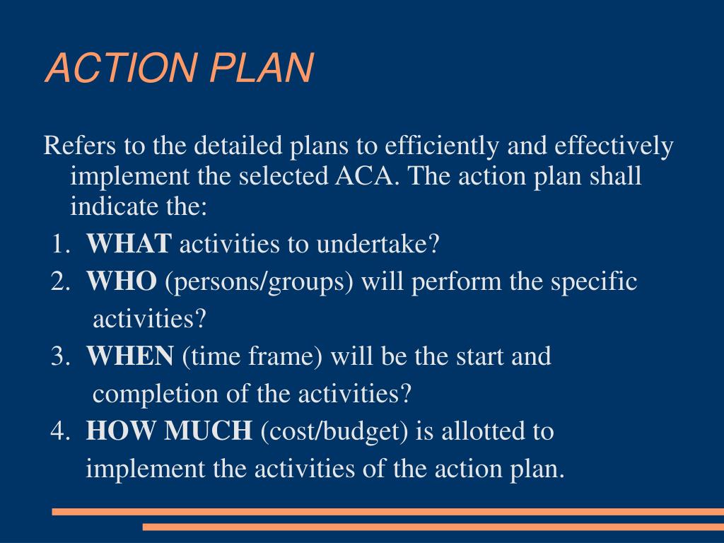 plan of action in case study example
