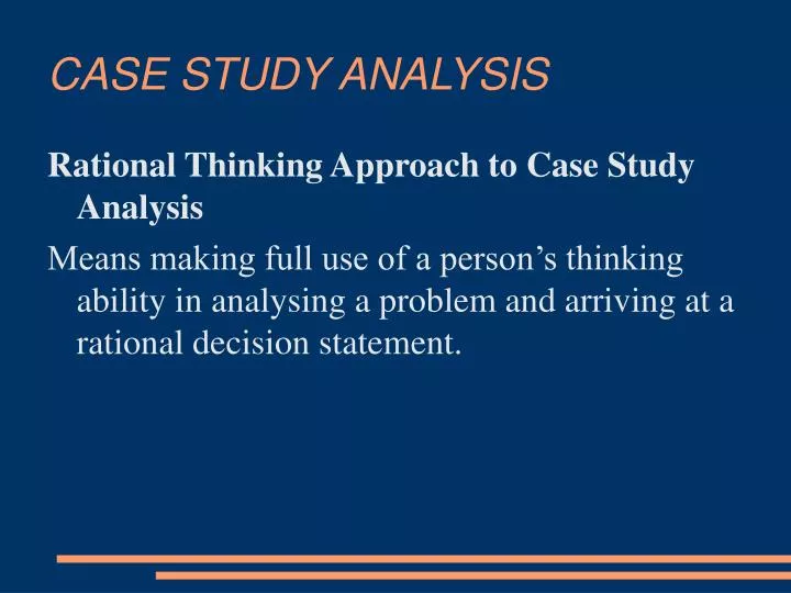 case analysis and presentation