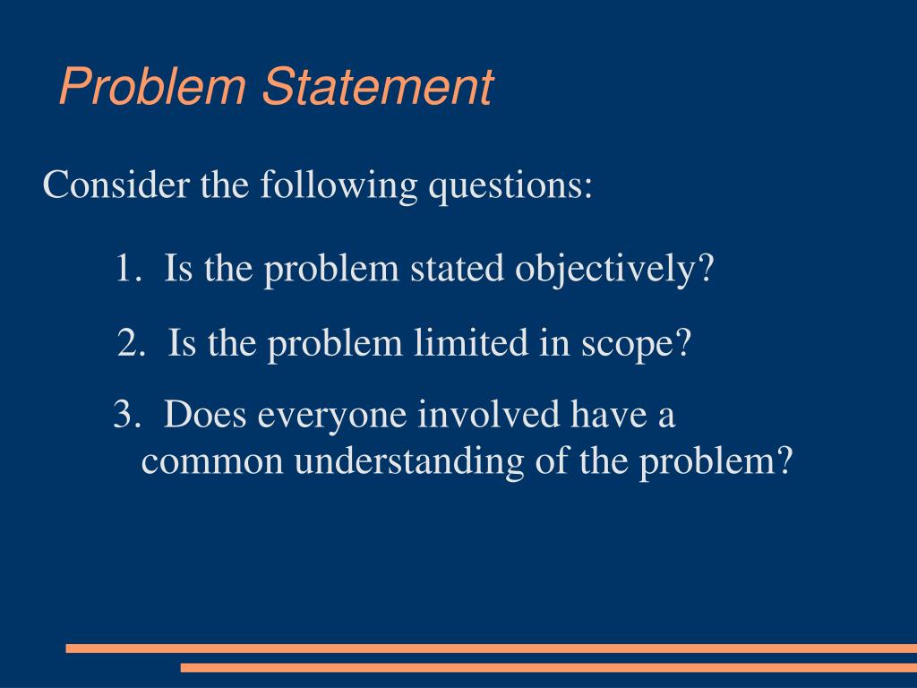 statement of the problem example in case study