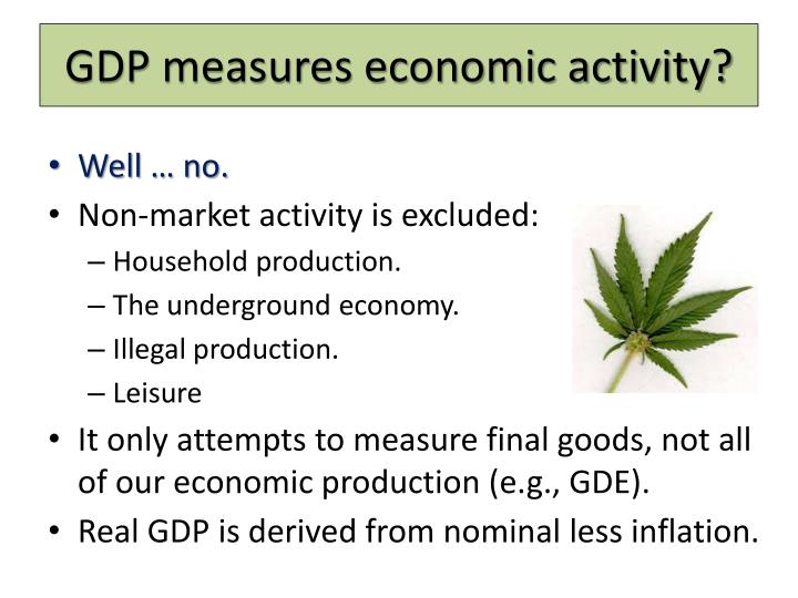 gdp a true measure of economic What's missing from gdp if policymakers considered gdp only as a measure of raw market economic activity in conjunction with many other metrics. gdp a true measure of economic What's missing from gdp if policymakers considered gdp only as a measure of raw market economic activity in conjunction with many other metrics.