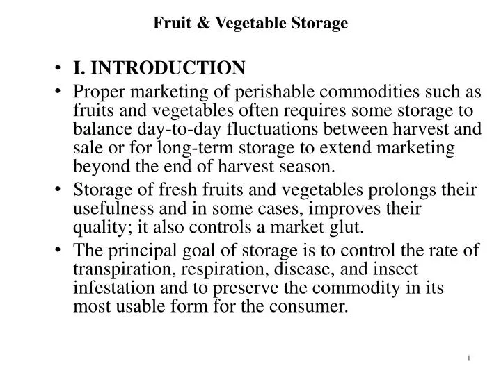 fruit vegetable storage n.