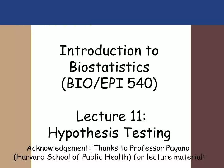 hypothesis in biostatistics ppt
