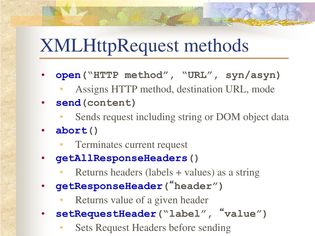 javascript xmlhttprequest headers