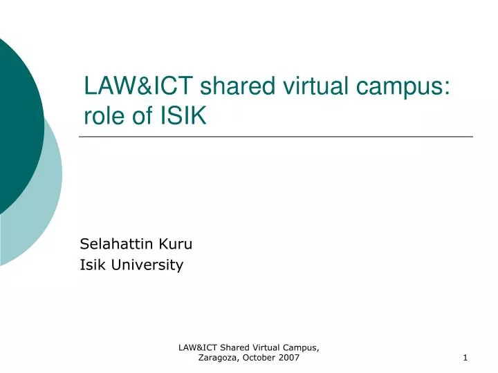 law ict shared virtual campus role of isik n.