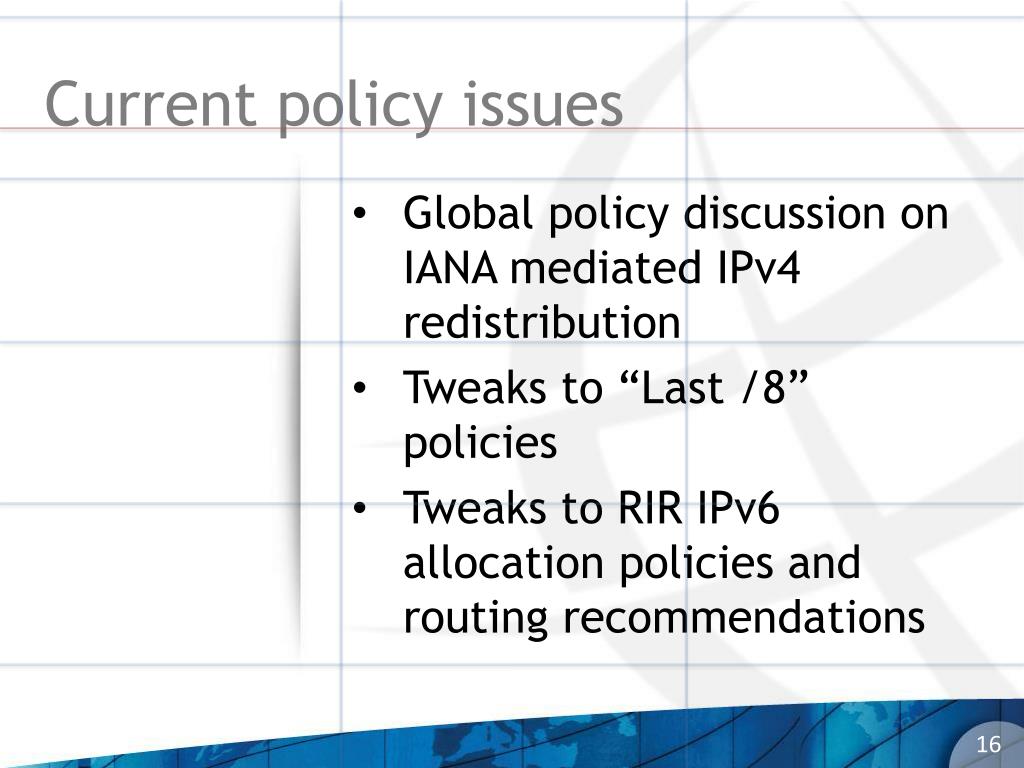 PPT An overview of IP addressing history and policy issues PowerPoint