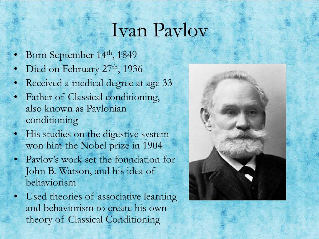 ivan pavlov pioneered the study of ivan pavlov pioneered the study of