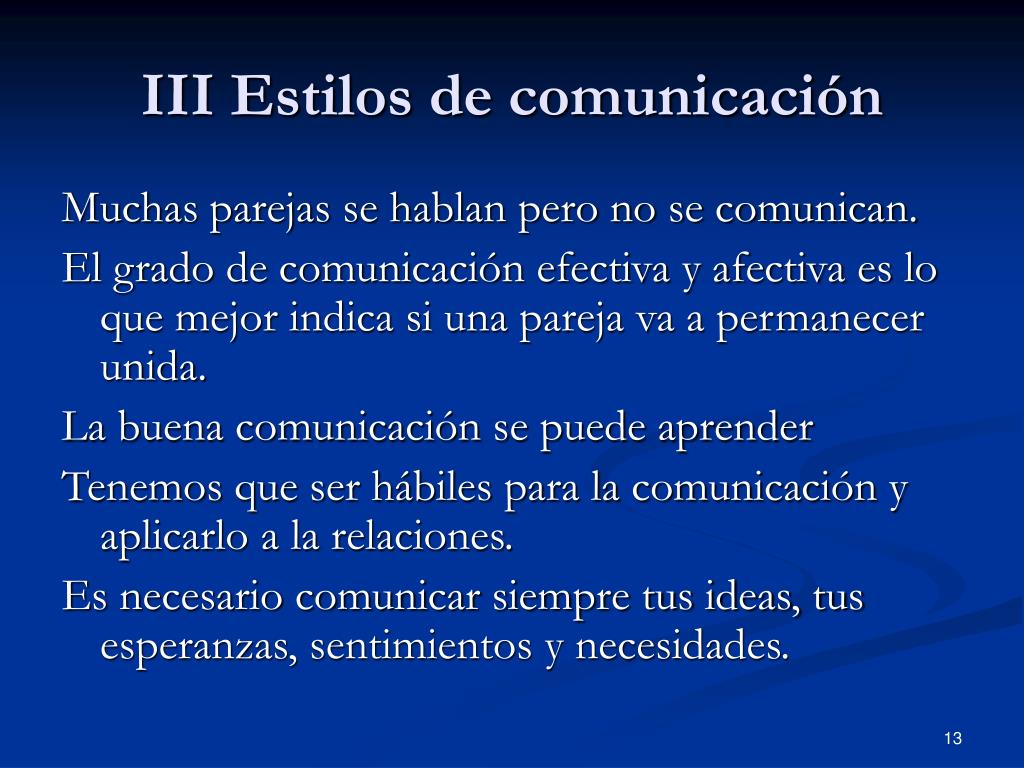 PPT - LA COMUNICACIÓN EN LA PAREJA PowerPoint Presentation, free download -  ID:5178274