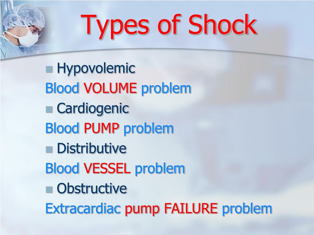 types of shock ppt presentation