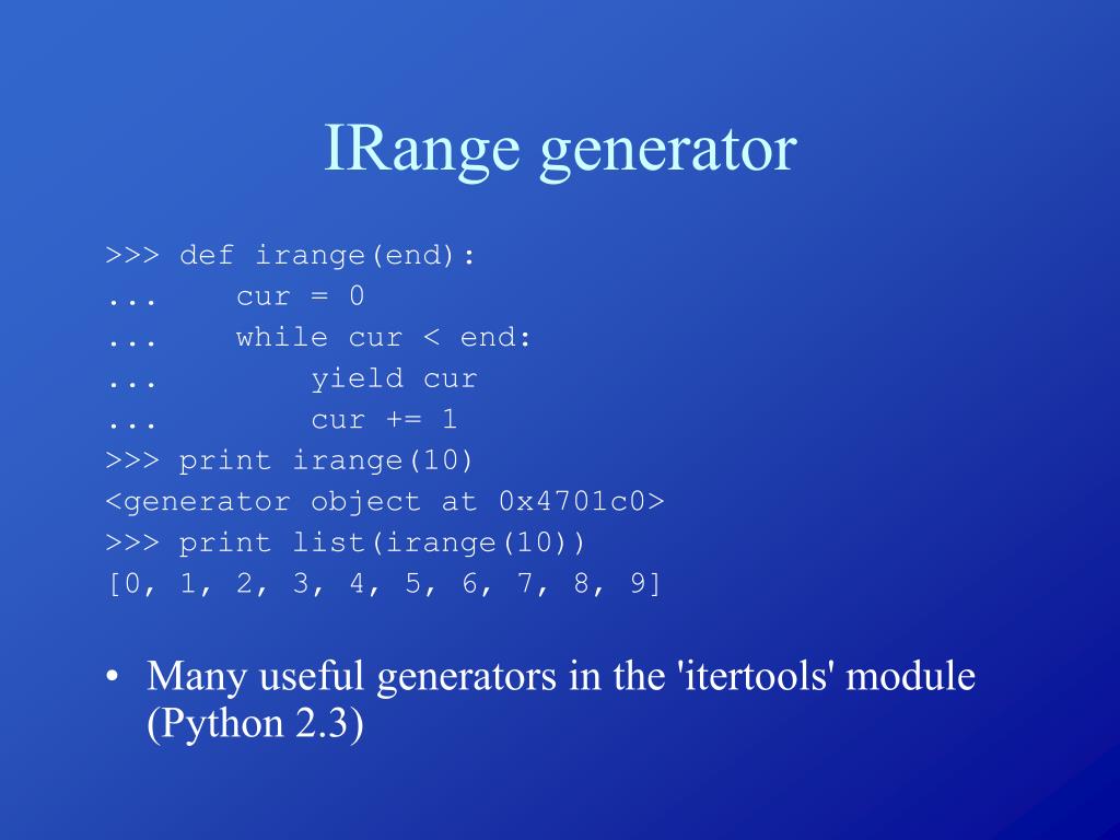 View Get List From Generator Object Python Pics