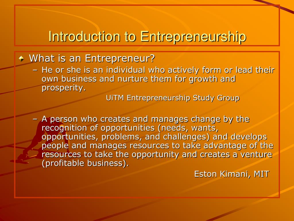 paper presentation on entrepreneurship