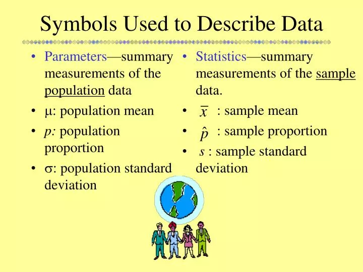 PPT - Symbols Used to Describe Data PowerPoint Presentation, free ...