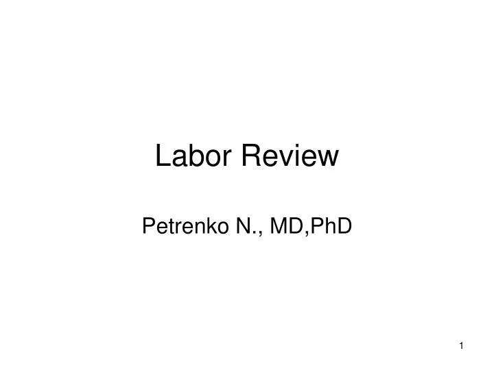 labor review n.