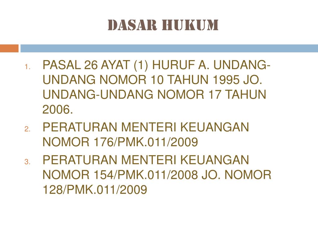 PPT - FASILITAS BEA MASUK DALAM RANGKA INVESTASI 