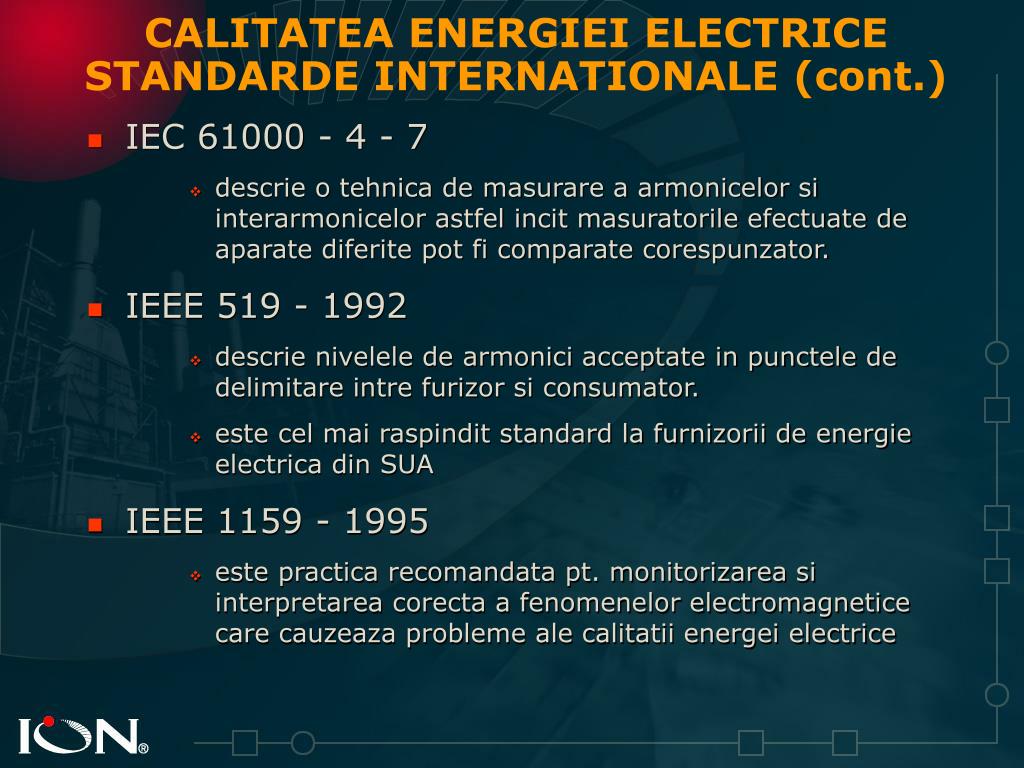PPT - MONITORIZAREA CALITATII ENERGIEI ELECTRICE PowerPoint Presentation -  ID:5180348